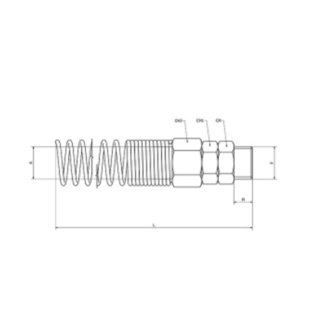 Vendita online Attacco maschio girevole con molla